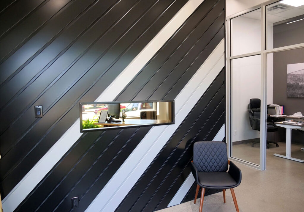 Commercial Building Feature Wall with Slimline Panel