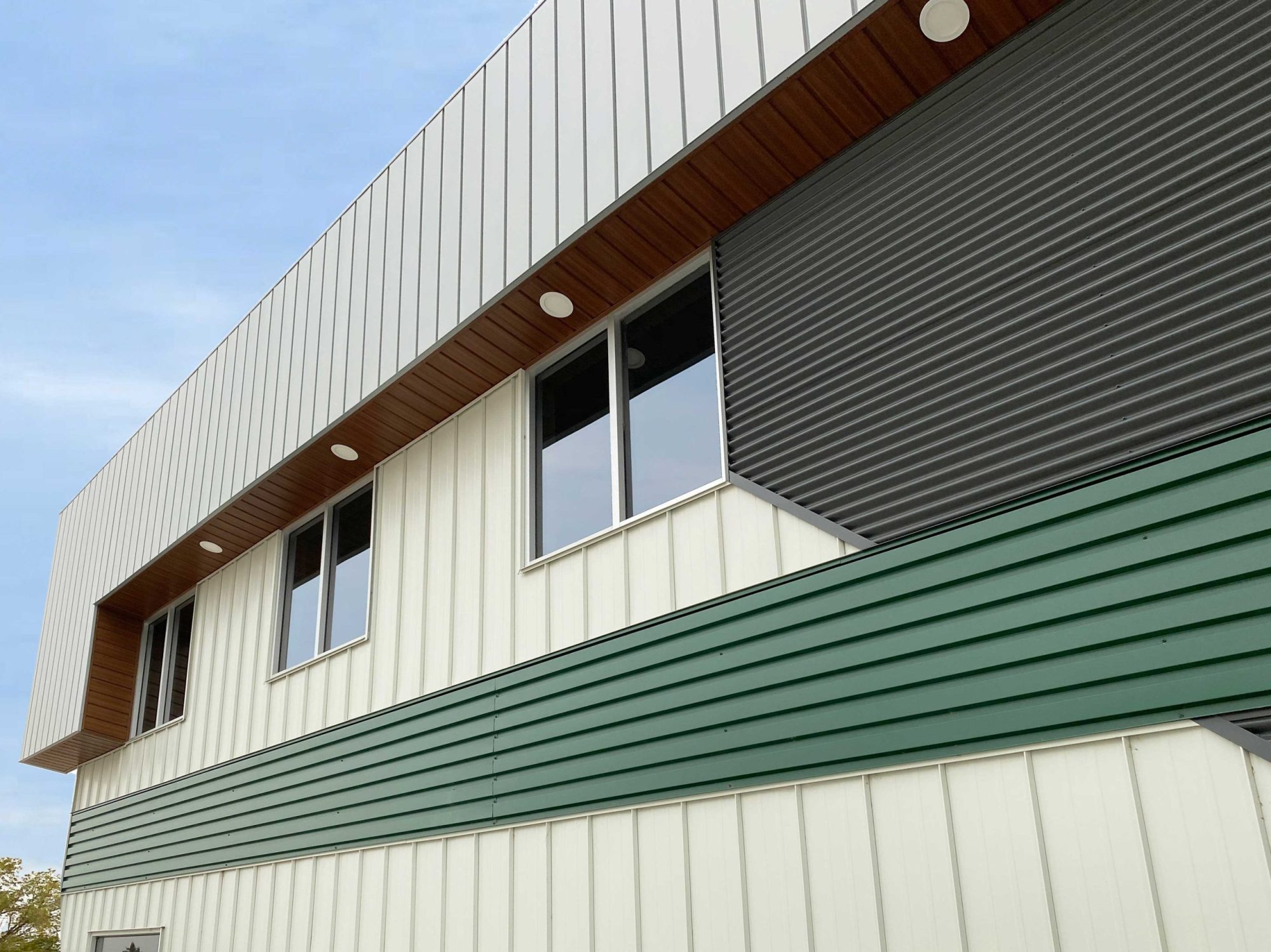 6" Box Rib in Melcher's Green, FormaLoc in Iceberg, and Forma Plank in Regent Grey