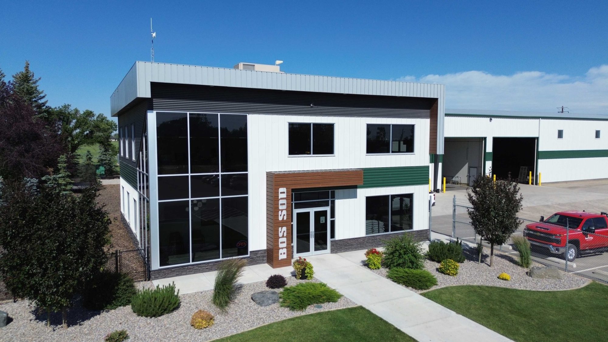 FormaLoc in Iceberg, 6" Box Rib in Melcher's Green, and Forma Plank in Espresso Woodgrain and Regent Grey