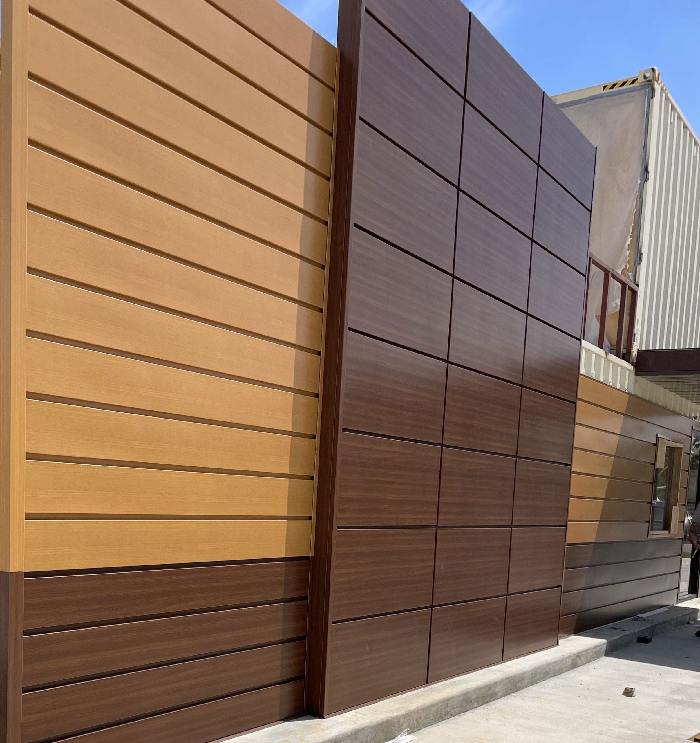 Expand Modular in Espresso Woodgrain and Forma Plank in Autumn Woodgrain