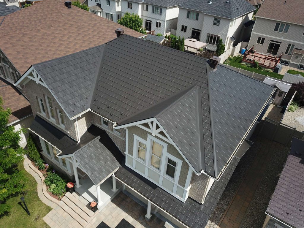 Steel Shingles in Espresso