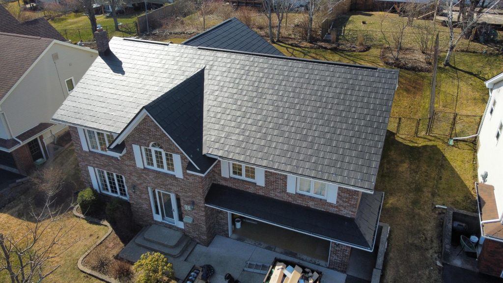 Steel Shingles in Granite Grey